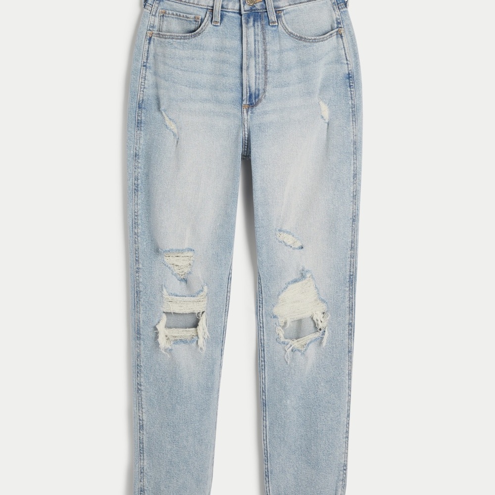 Holister Curvy Ultra High-Rise Medium Wash Mom Jeans Size 0R